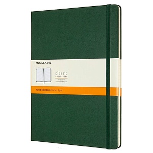Блокнот Moleskine Classic XL, 192 стр., зеленый, в линейку